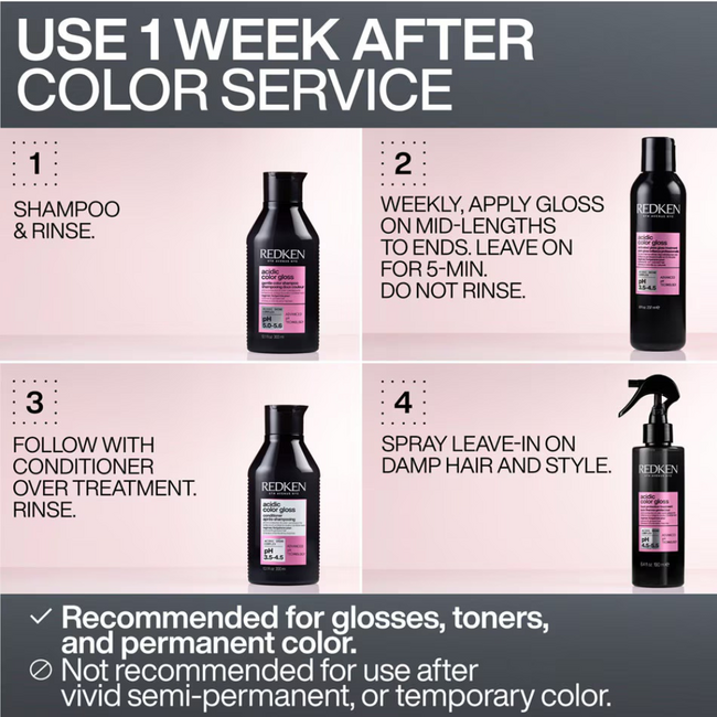 Redken CombiDeal - Acidic Color Gloss - Shampoo & Conditioner | for Colored Hair