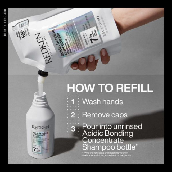 Redken CombiDeal - Acidic Bonding Concentrate | Shampoo 500 ML & Shampoo Refill 500 ML - voor beschadigd- of onhandelbaar haar