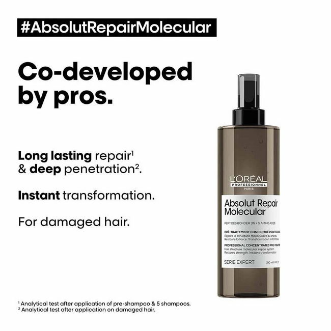 L’Oréal Professionnel CombiDeal - Absolut Repair Molecular | Routine voor beschadigd- of onhandelbaar haar