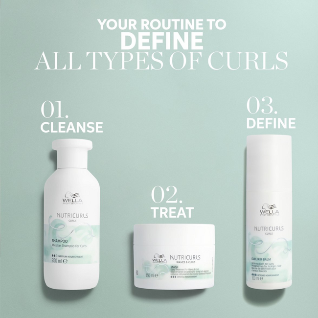 Wella Professionals CombiDeal - Nutricurls Shampoo Waves 250ML & Nutricurls Mask 150ML | voor krullend- of pluizend haar