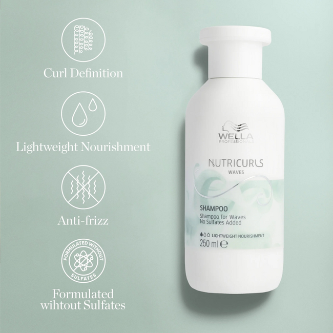 Wella Professionals CombiDeal - Nutricurls Shampoo Curls 1L & Nutricurls Clean Conditioner 1L | voor krullend- of pluizend haar
