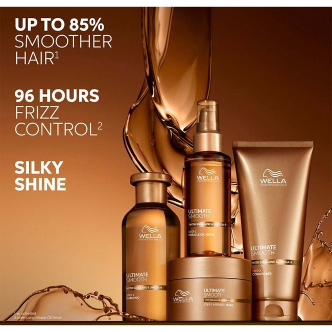 Wella Professionals - Ultimate Smooth | Haarmasker voor beschadigd - of onhandelbaar haar - 30 ml