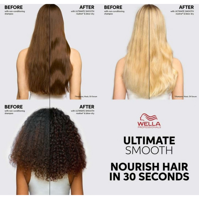 Wella Professionals - Ultimate Smooth | Haarmaske für geschädigtes oder widerspenstiges Haar - 150 ml