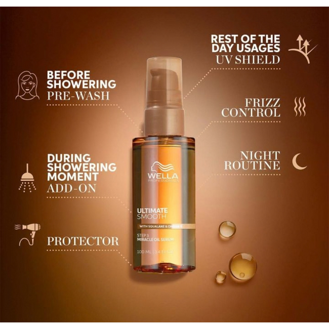 Wella Professionals - Ultimate Smooth | Hair Oil for damaged or unmanageable hair - 100 ml