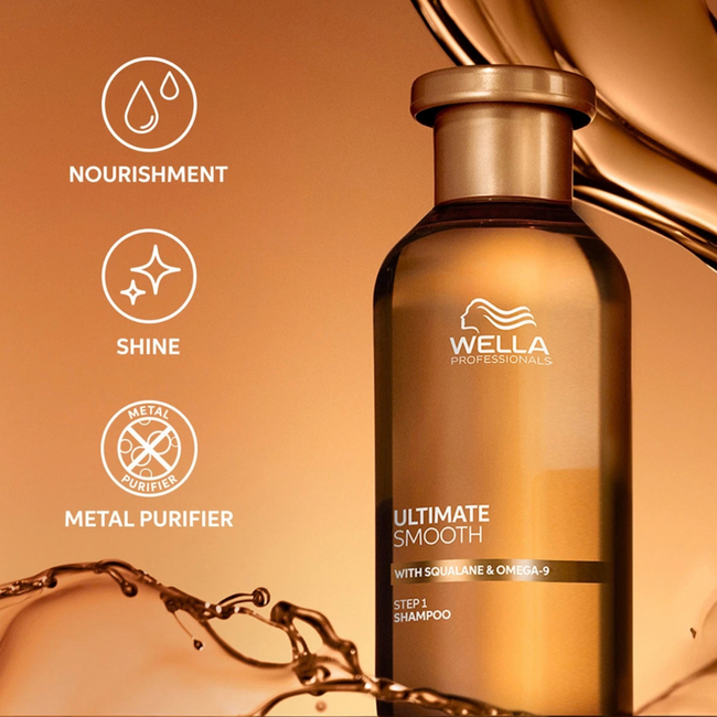 Wella Professionals - Ultimate Smooth | Shampoo for damaged or unmanageable hair - 30 ml