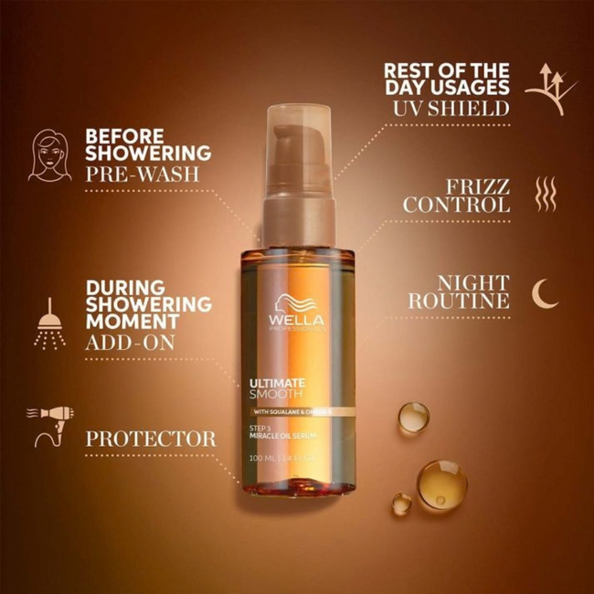 Wella Professionals - Ultimate Smooth | Haaröl für geschädigtes oder widerspenstiges Haar - 30 ml