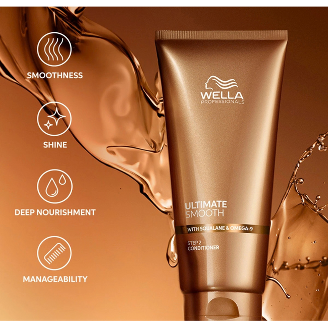 Wella Professionals - Ultimate Smooth | Conditioner for damaged or unmanageable hair - 200 ml
