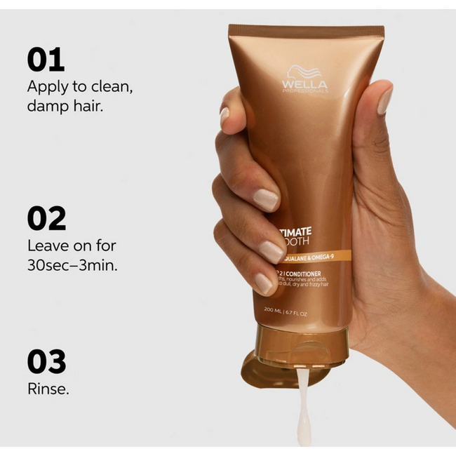 Wella Professionals - Ultimate Smooth | Conditioner voor beschadigd - of onhandelbaar haar - 200 ml
