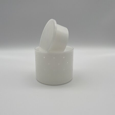Eigen merk Kleine cilinder kaasvorm met volger | Tot 600 gram