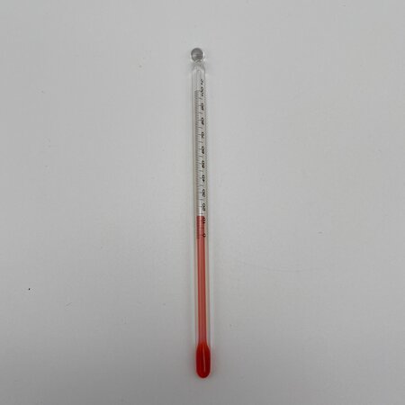 Eigen merk Glazen potloodthermometer 0–100 °C | Voor kaas & zuivel