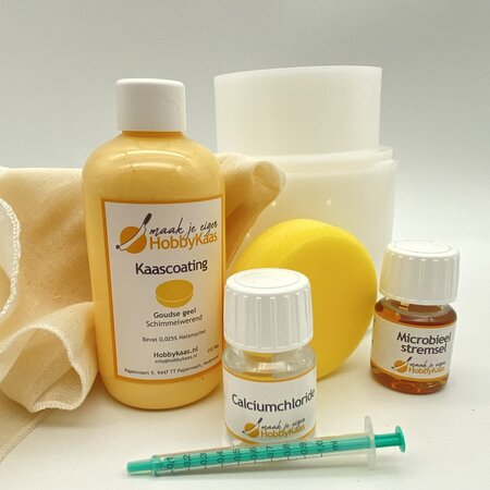 Hobby Kaas Complete kaasmaakset Gouda 600 gram met pekelbad en zuursel