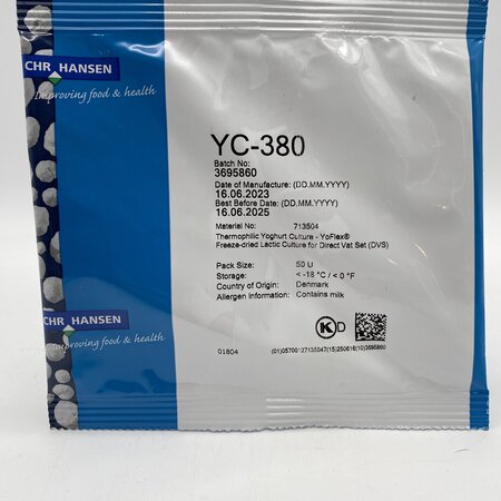 CHR Hansen CHR Hansen YC-380 Yoghurt starter zuursel