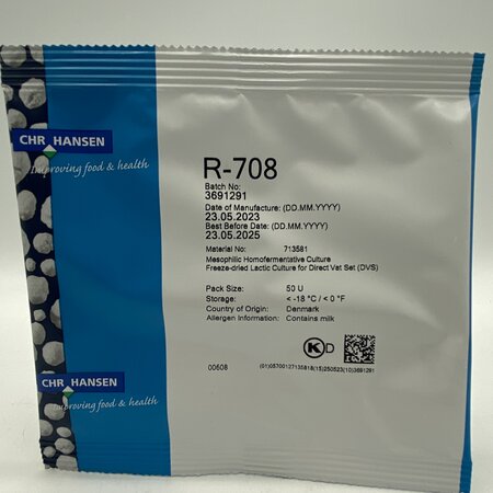 CHR Hansen CHR Hansen R-708 DVS 50 U starter zuursel voor yoghurt en kaas
