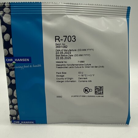 CHR Hansen CHR Hansen R-703 DVS 50U Hüttenkäse, Cottage Cheese, Chaddar