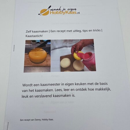 Hobby Kaas Gouda startset 1 kg – zelf een echt kaaswiel maken