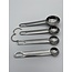 Hobby Kaas Maatlepel set 1,25–15 ml | 4 stuks zilverkleur