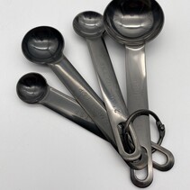 Maatlepel set stijlvol zwart 1,25–15 ml