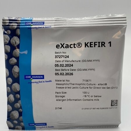 CHR Hansen eXact® KEFIR 1 100U – professionele DVS-kefircultuur van Chr. Hansen