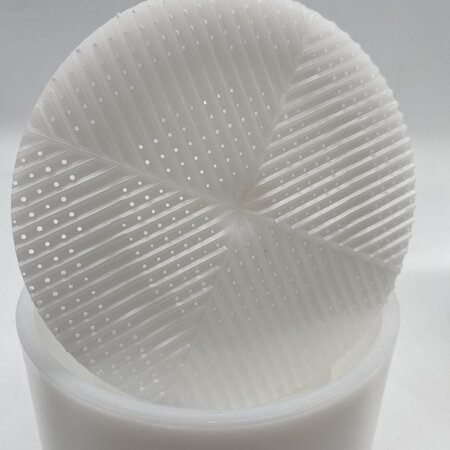 Hobby Kaas Cilinder kaasvorm met volger | 1 kg | Micro perforaties | Franse kaas