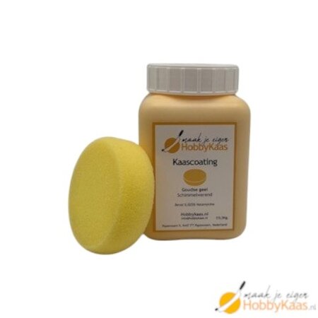 Hobby Kaas Goudgele kaascoating met natamycine – schenkpot 500 g inclusief coatingspons