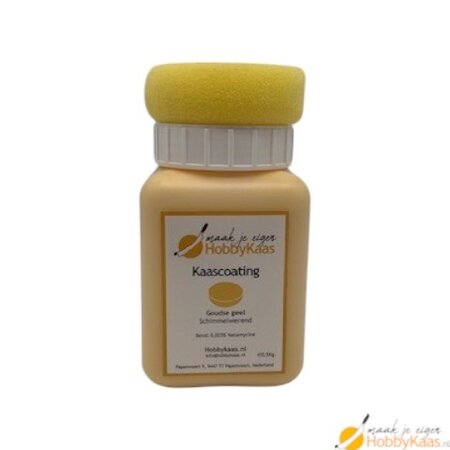 Hobby Kaas Goudgele kaascoating met natamycine – schenkpot 500 g inclusief coatingspons