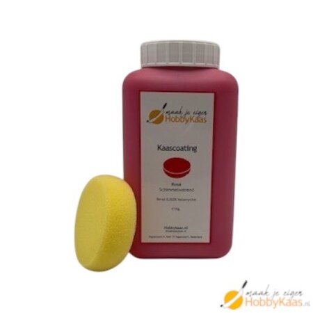Hobby Kaas Rode kaascoating met natamycine – schenkpot 1 kg inclusief coatingspons