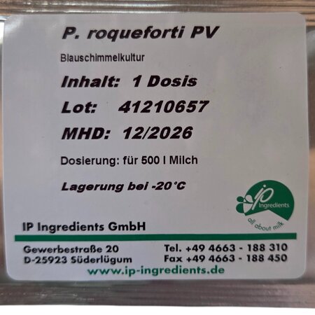Penicillium roqueforti PV – krachtige blauwschimmelcultuur voor blauwaderkaas