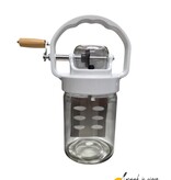 Eigen merk Botermaker Pro 1 liter – handmatige boterkarner met groot roerwerk en beschermkap