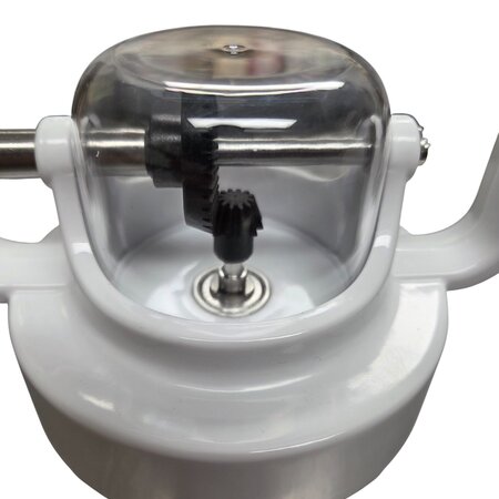 Eigen merk Botermaker Pro 1 liter – handmatige boterkarner met groot roerwerk en beschermkap