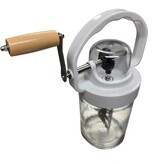 Eigen merk Botermaker Pro 1 liter – handmatige boterkarner met groot roerwerk en beschermkap