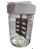Eigen merk Botermaker Pro 1 liter – handmatige boterkarner met groot roerwerk en beschermkap