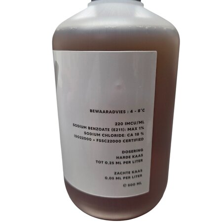 Hobby Kaas icrobieel stremsel 500 ml – 220 IMCU grootverpakking