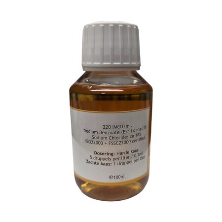 Hobby Kaas Halal stremsel 100 ml – 220 IMCU microbieel stremsel met doseerspuit
