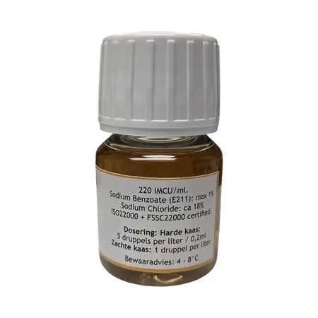 Hobby Kaas Halal stremsel 30 ml – 220 IMCU microbieel stremsel met doseerspuit