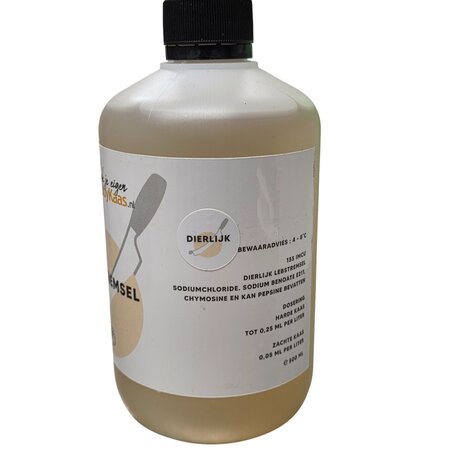 Hobby Kaas Dierlijk stremsel 500 ml – Voor grotere batches en veelvuldig kaas maken