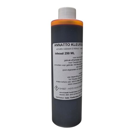 Rademaker Annatto kleurstof 250 ml – Natuurlijke kaaskleurstof met 1,45% norbixine