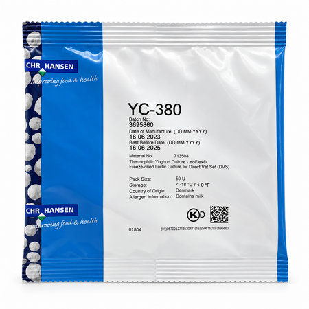 Chr. Hansen startculturen  YC-380 YoFlex yoghurtcultuur | Krachtig | 250 liter