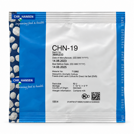 Chr. Hansen startculturen  CHR Hansen CHN-19 DVS 50U | Startercultuur voor Goudse kaas