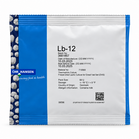 Chr. Hansen startculturen  CHR Hansen LB-12 DVS 50U | Thermofiele cultuur voor kaas