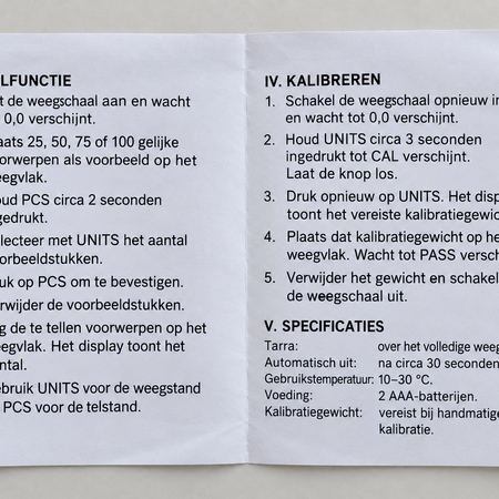 Eigen merk Digitale precisieweegschaal voor zuursel – aflezing per 0,01 gram