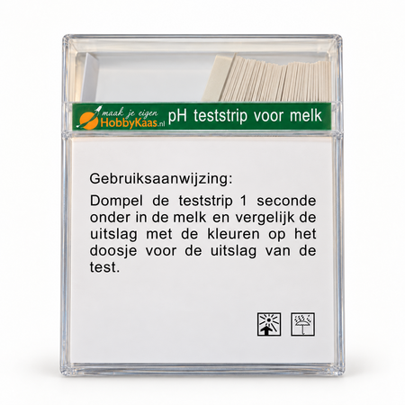 Eigen merk pH-teststrips 4–7 voor kaasmelk | 100 stuks