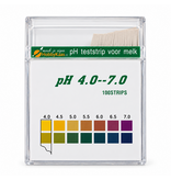 Eigen merk pH-teststrips 4–7 voor kaasmelk | 100 stuks