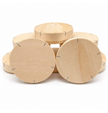 Eigen merk Houten Camembert doosjes met deksel – 10 stuks voor verpakken, bewaren en presenteren