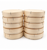 Eigen merk Houten Camembert doosjes met deksel – 10 stuks voor verpakken, bewaren en presenteren