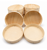 Eigen merk Houten Camembert doosjes met deksel – 10 stuks voor verpakken, bewaren en presenteren