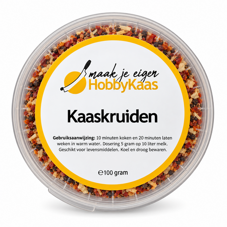 Hobby Kaas Zwarte-pepermix – kaaskruiden voor pittige kruidenkaas | 100 gram