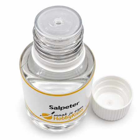 Hobby Kaas Salpeter 100 ml voor kaas – natriumnitraat E251 / kaliumnitraat E252 met 6 ml doseerspuit