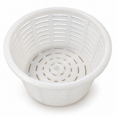 Eigen merk Stevig rond kaasmandje voor zachte kaas en ricotta | Ø 10 × 5,5 cm