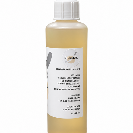 Hobby Kaas Dierlijk stremsel 250 ml – Voor regelmatig en groter kaas maken