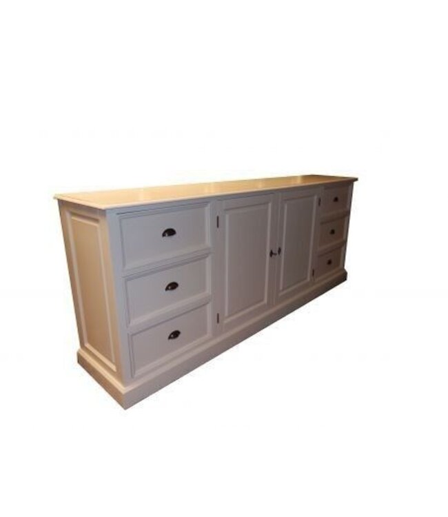 Dressoir Lopik  wit 240cm